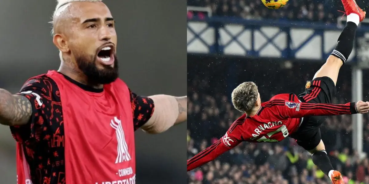 Arturo Vidal was surprised by Alejandro Garnacho's celebration of his Chilean goal for alluding to Cristiano Ronaldo.