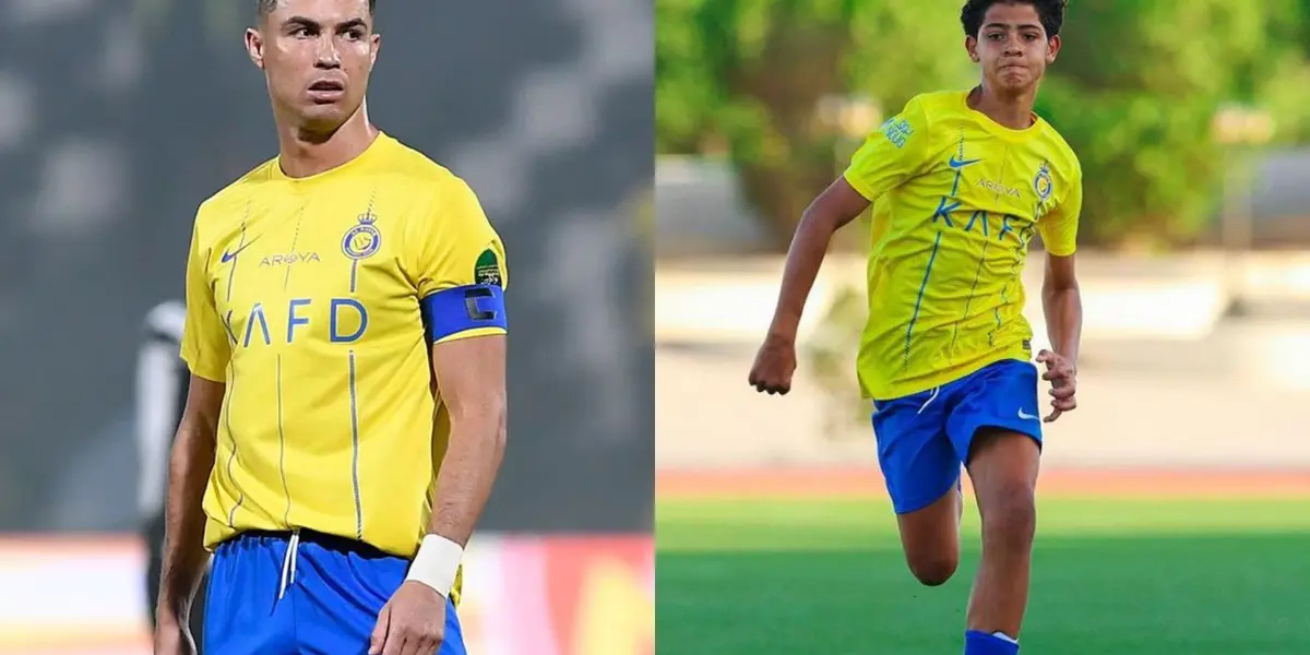 Cristiano Jr. already follows the step of his father in Al Nassr's Academy. 