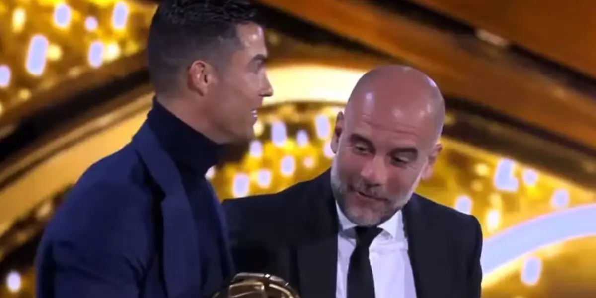 Cristiano Ronaldo shared a shocking moment with Pep Guardiola in the Globe Soccer Awards 2023