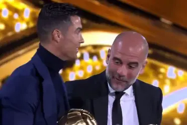 Cristiano Ronaldo shared a shocking moment with Pep Guardiola in the Globe Soccer Awards 2023