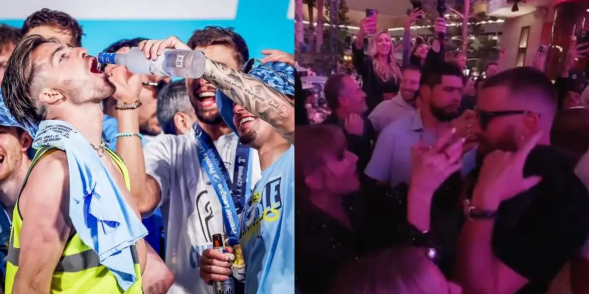 Kansas City Chiefs star Travis Kelce tried to emulate Jack Grealish to celebrate Super Bowl title.