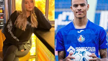 Mason Greenwood posted a bizarre glimpse of pictures of his girlfriend Harriet Robson on Instagram.