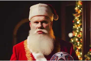 The Norwegian striker wished all the fans a Merry Christmas, wearing the Santa Claus suit.